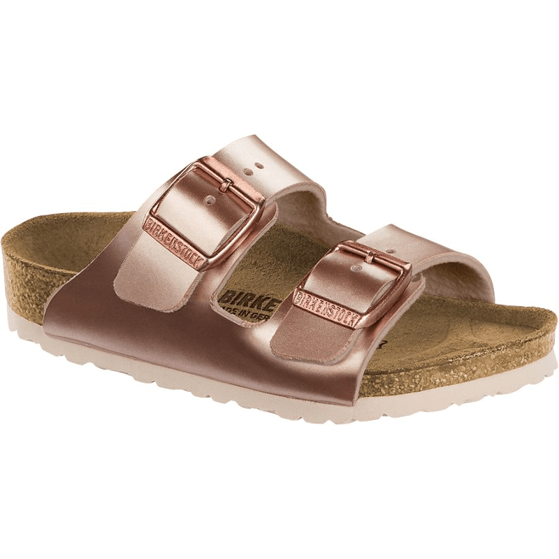 copper birkenstock sandals